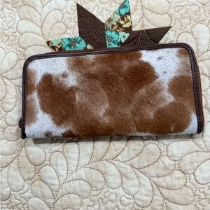 Cow hair wallet hand made
